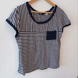 FREE w/$25 Purchase; BDG Striped Cream and Navy Tee